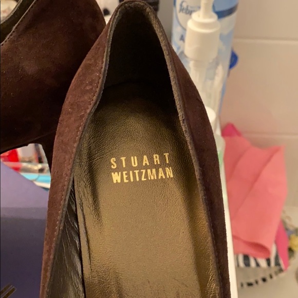Stuart Weitzman Chocolate Brown Suede Pumps-NEW - Picture 4 of 8